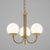 Modern Brushed Brass With Matt Opal Glass Oxford Ceiling Light For Sale - Image 3 of 5