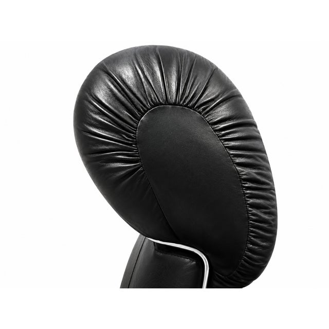 Black Faux Leather Sofa and Armchair Set from Adriano Piazzesi, Italy, 1970s, Set of 3 For Sale - Image 4 of 15