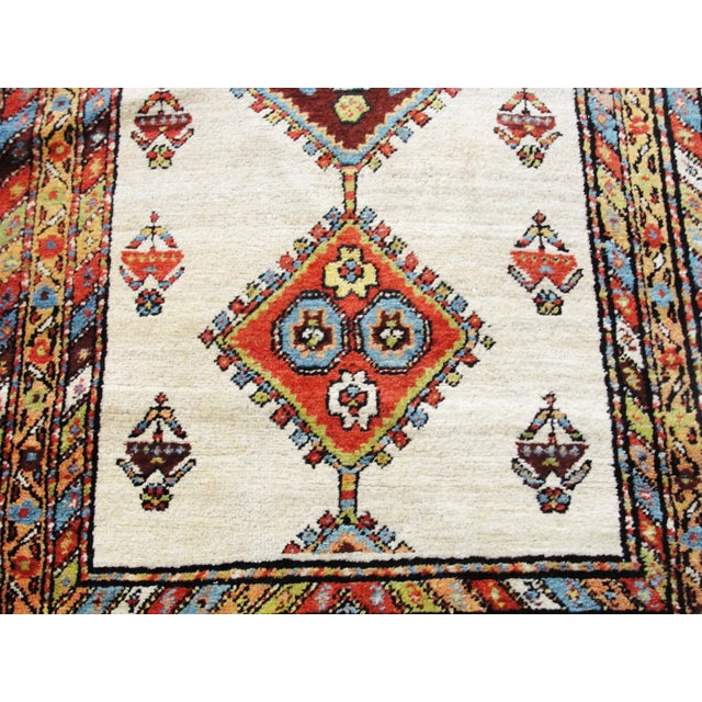 White Antique Caucasian Runner, 3'3" × 13'9" For Sale - Image 8 of 10