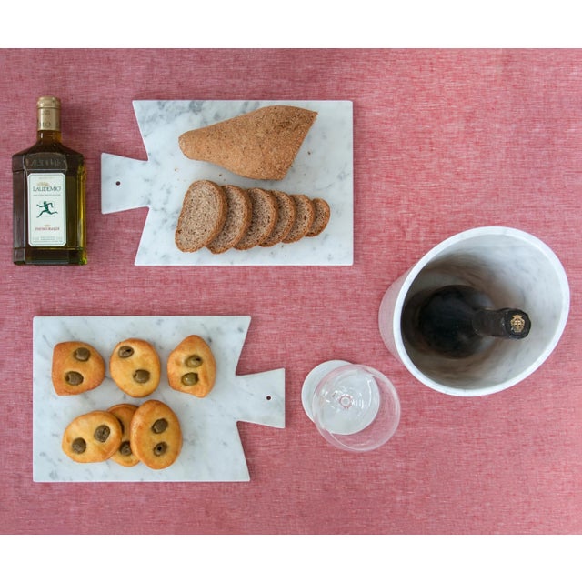 Not Yet Made - Made To Order White Marble Glacette For Sale - Image 5 of 6