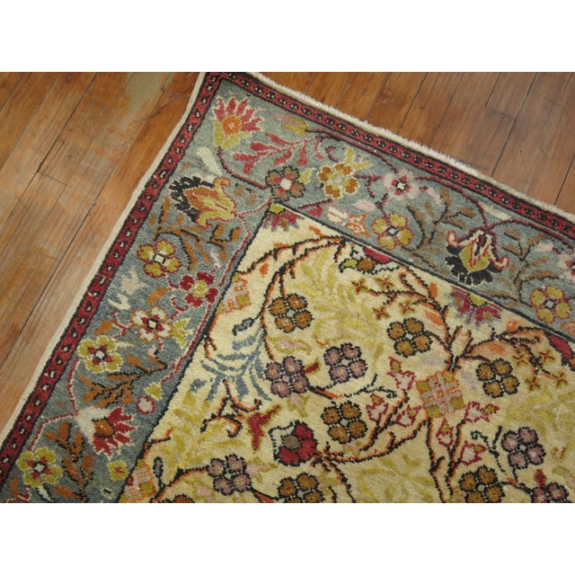Boho Chic 20th Century Zabihi Collection Scatter Size Turkish Rug - 3'9" x 5'6" For Sale - Image 3 of 7