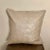 Pearlized Beige Vegan Leather Scroll Design Modern Pillow With Insert For Sale - Image 4 of 4
