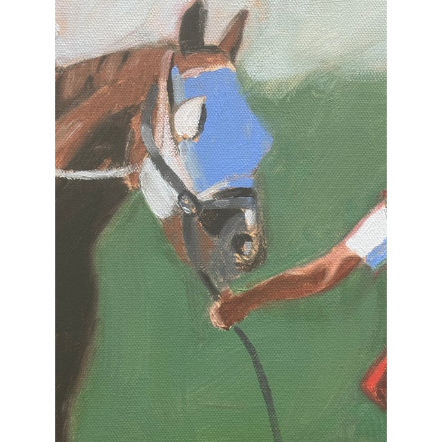 Long Walk to the Track Expressionism Oil Painting For Sale - Image 4 of 7