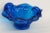 Italian Blown Glass Cobalt Blue Flower Candy Dish Bowl For Sale - Image 12 of 13