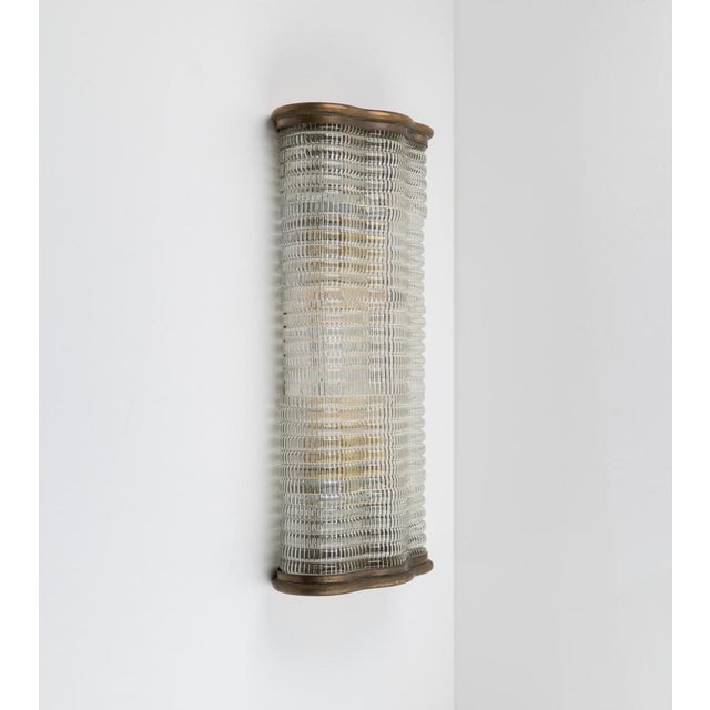 Large Art Deco Venini Murano Glass Wall Lamp 1950s attributed to Carlo Scarpa for Venini For Sale - Image 10 of 10