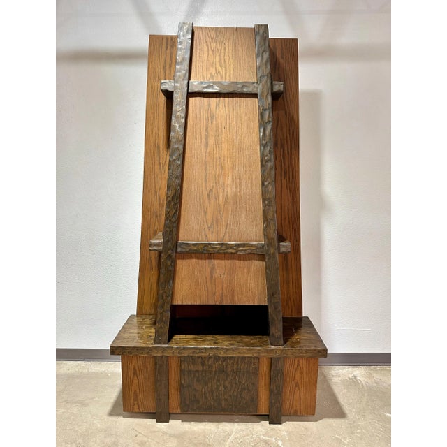 Brutalist Vintage Faux Fireplace, custom made for the original owner in 1972 as a place for him to display taxidermy and...