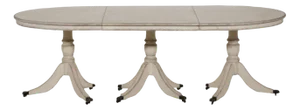 19th Century European 3-Pillar Table with Bronze Feets