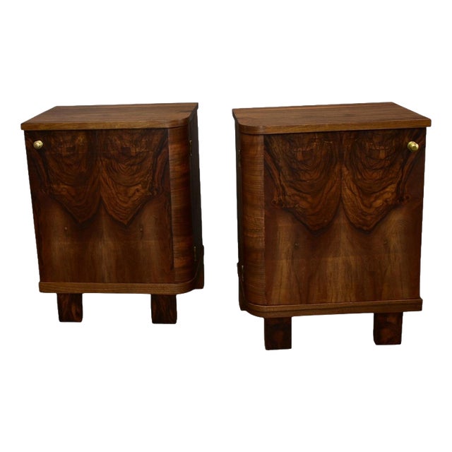 Art Deco Bedside Tables, Czechoslovakia, 1933, Set of 2 For Sale