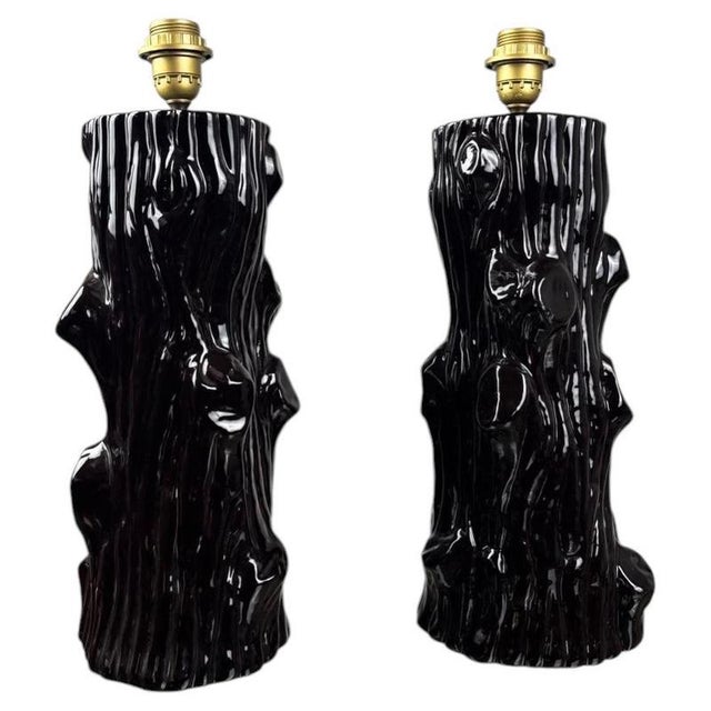 Glazed Ceramic Table Lamps by Giovanni Patrini, 1970s, Set of 2 For Sale - Image 6 of 6
