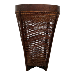 Rattan Basket Dayak Tribe Hand-Woven From Kalimantan, Borneo, Mid 20th Century