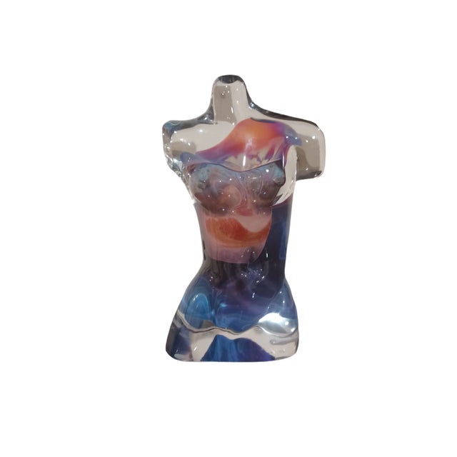 Vintage Art Glass Sculpture of Torso Signed Dino Rodin For Sale In West Palm - Image 6 of 6