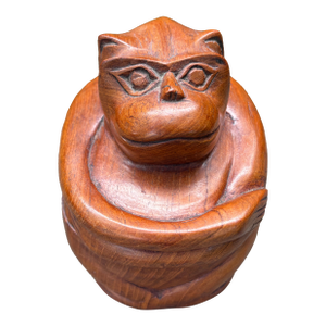 1930's Carved Monkey Box