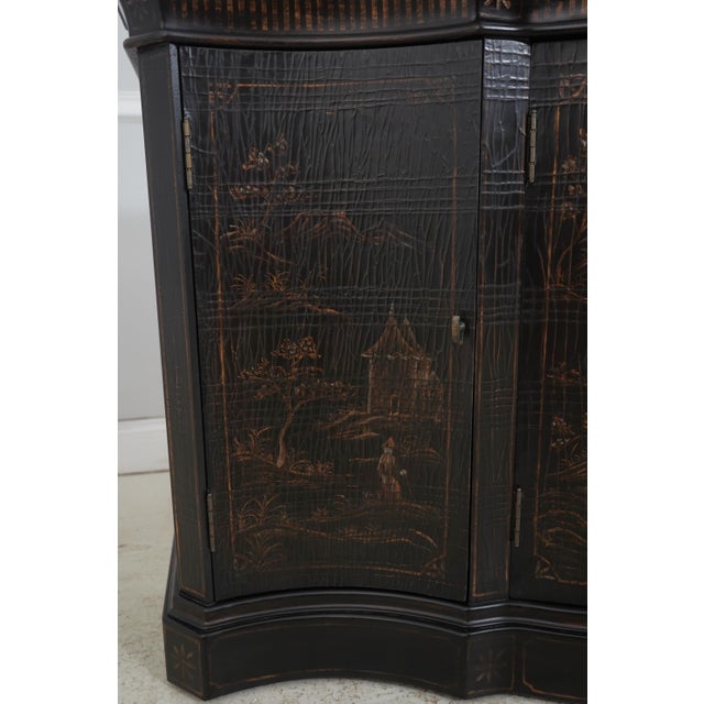 Ethan Allen Chinoiserie Decorated Credenza Console For Sale - Image 15 of 18