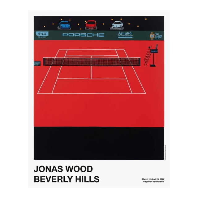 Jonas Wood Porsche Tennis Grand Prix Poster For Sale