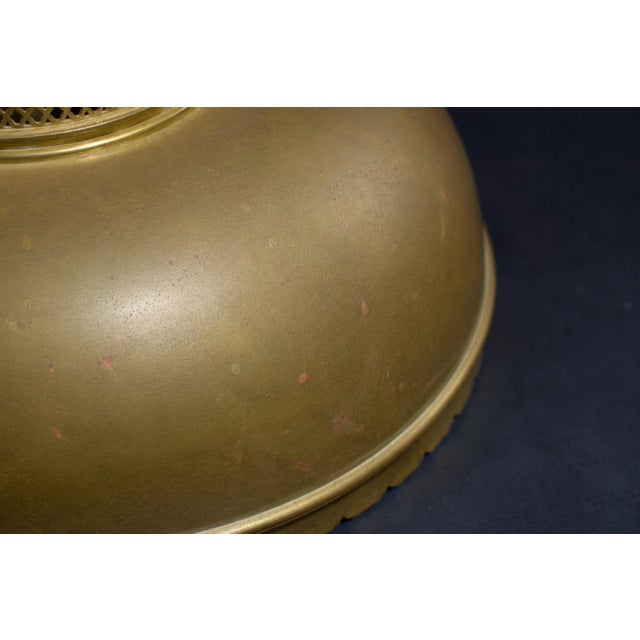 Antique Brass Ceiling Light Lamp Shade For Sale - Image 10 of 12