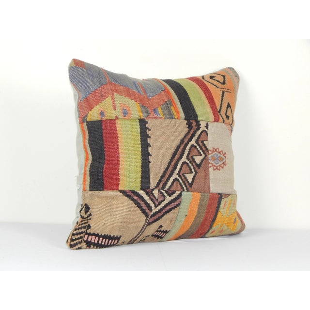 Handmade Turkish Kilim Pillow • Decorative Pillow Vintage Rug Pillow • Pair Pillow Handwoven Vintage Kilim Pillow • Throw...