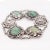 Mid 20th Century Vintage Signed Art Deco Chinese Sterling Silver & Jadeite Bracelet For Sale - Image 5 of 12