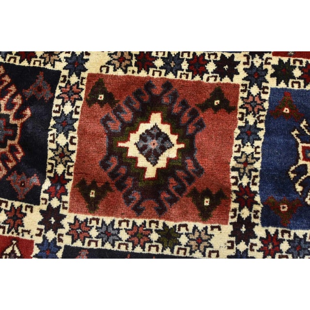 Yalameh Rug 5'1'' X 6'10'' Multicolor Wool Vintage Tribal Hand-Knotted Carpet For Sale - Image 9 of 12