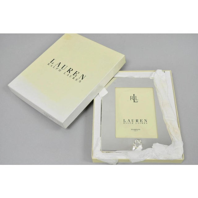 Late 20th Century Lauren Ralph Lauren "Vows" Silver Plated 5x7 Wedding Photo Picture Frame For Sale - Image 16 of 18