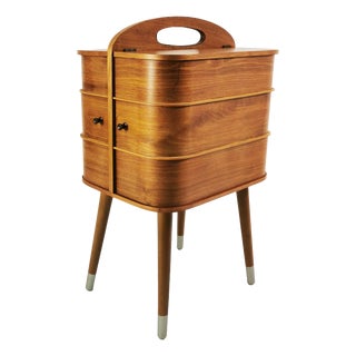 Mid-Century Teak Sewing Organizer, 1960s For Sale