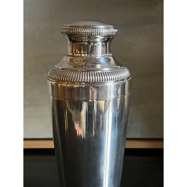 1930s Large French Silverplate Cocktail Shaker, C. 1930's For Sale - Image 5 of 10