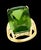 GIA Certified 34.06 Carat Cushion Peridot 14 Karat Yellow Gold Ring Estate For Sale - Image 17 of 18