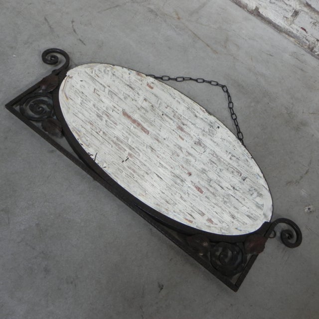 Art Deco Steel Mirror, 1933 For Sale - Image 9 of 12
