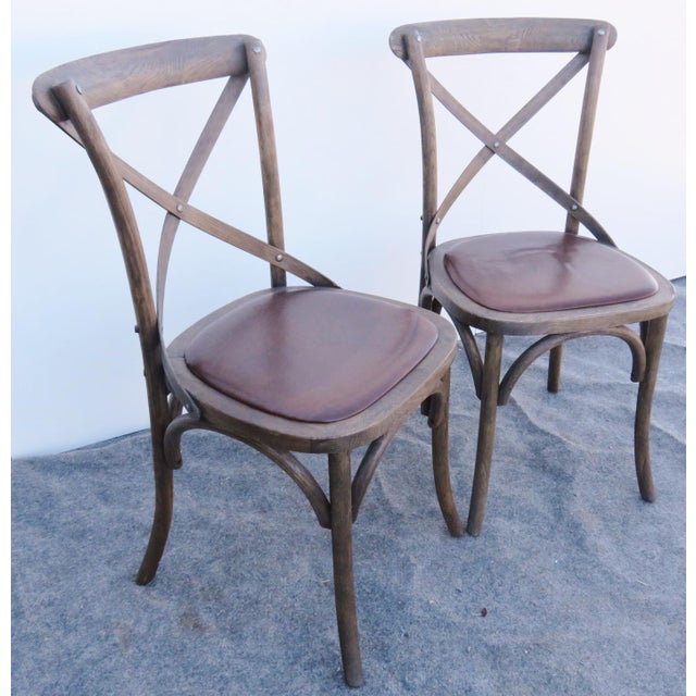 Restoration Hardware Oak Bistro ChairsA Pair Chairish