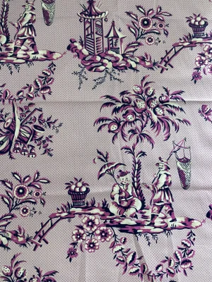 Bailey and Griffin “Scene Chinoise” Fabric Amethyst 2 Yards
