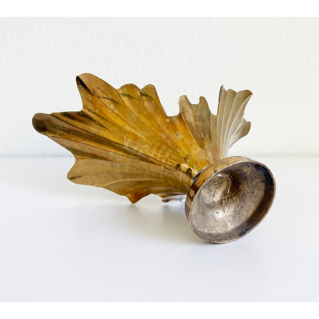 Hollywood Regency Flared Leaf Jardinière or Centerpiece Bowl, Mid-20th Century For Sale - Image 12 of 12