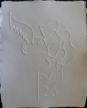 Jean Cocteau, Faune de profil, Etching