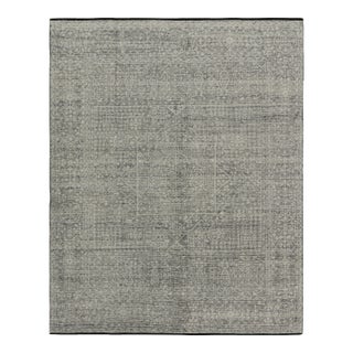 Rug & Kilim’s Mamluk Style Rug with Geometric Floral Patterns in Gray and White - 9x12 For Sale
