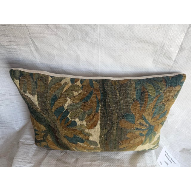 17th Century Brussels Tapestry Pillow With Botanical Pattern For Sale In Los Angeles - Image 6 of 7