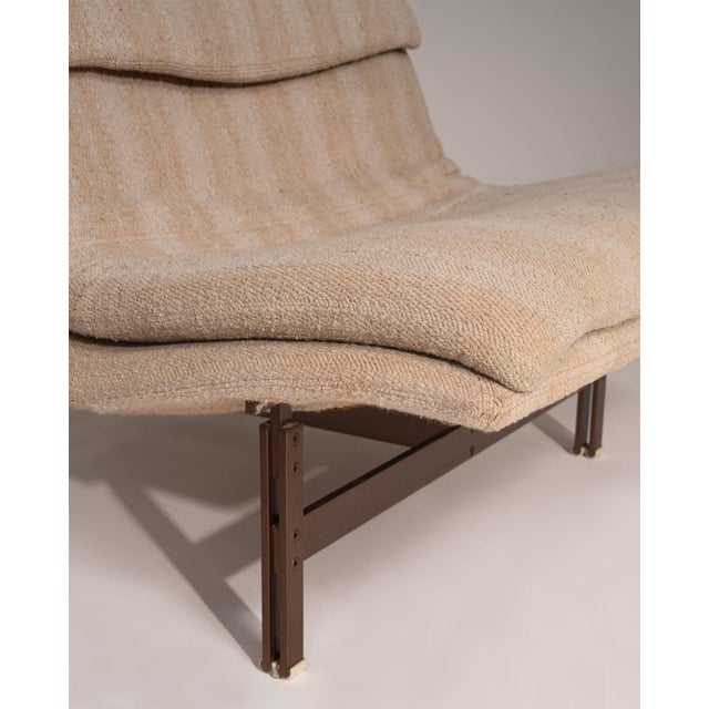 Metal Wave Lounge Chairs by Giovanni Offredi for Saporiti, 1970s, Set of 2 For Sale - Image 7 of 13