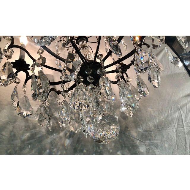 1960s Versailles Chandelier With Swarovski Strass and Crystal Pendants For Sale - Image 10 of 13