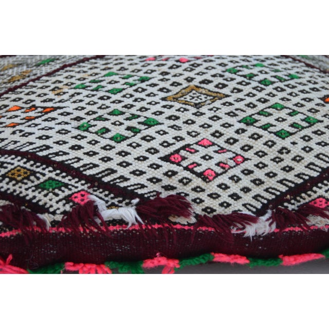 Mid 20th Century Moroccan Diamond Pillow For Sale In New York - Image 6 of 8