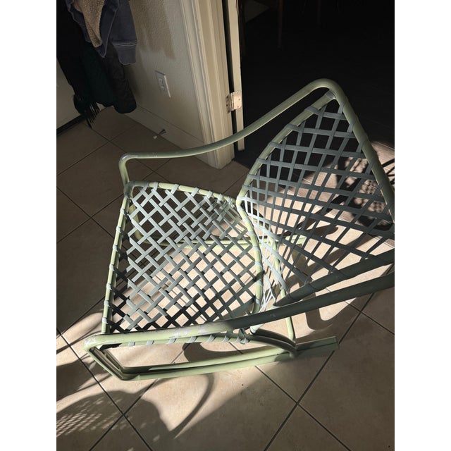 1960s Brown Jordan "Tamiami" Woven Rocking Chair, Attributed For Sale - Image 11 of 14