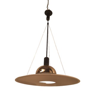 Frisbi Pendant in Polymethylmethacrylate and Steel by Achille and Pier Giacomo Castiglioni for Flos, 1970s For Sale