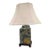 Early 21st Century Medium Size Asian Blue/Yellow Floral Porcelain Table Lamp For Sale