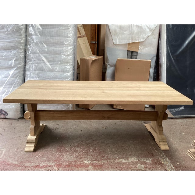 French Weathered Solid Plank Oak Monastery Table For Sale - Image 11 of 13