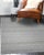 8x10 Gray Handwoven Wool Viscose Subtle Linear Texture Geometric Carpet Rug For Sale - Image 10 of 12