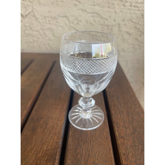 Art Nouveau Antique Waterford Crystal Colleen Pattern Champagne Coupes Glasses - Set of 7 For Sale - Image 3 of 8