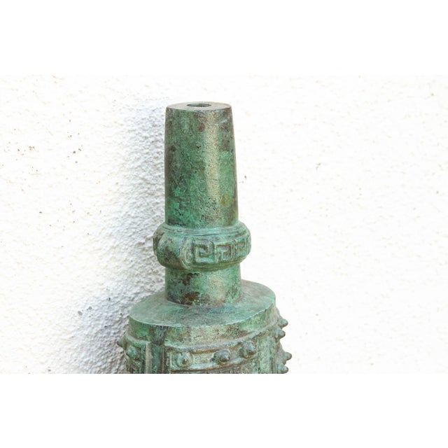 Imperial Antique Verdigris Bronze Bo Bell For Sale In Los Angeles - Image 6 of 10