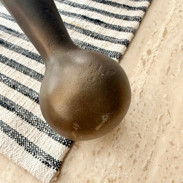 Bronze Giant Mid Century Modern Bill Curry Jax Jacks Bookend Doorstop 11” - 13” Vintage For Sale - Image 8 of 9