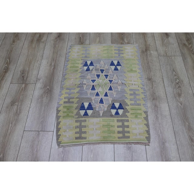 1980s Vintage Geometric Anatolian Kilim For Sale - Image 9 of 9