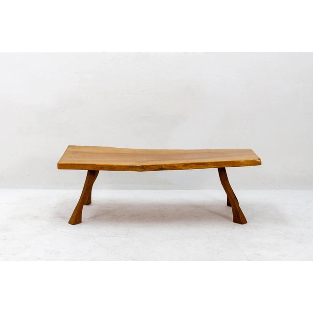 Brown Tree Slab Coffee Table, 1960s For Sale - Image 8 of 8