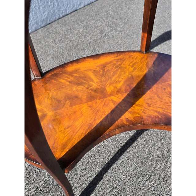 Brass Vintage French Style Theodore Alexander Side Table W Burl Wood & Brass Hardware For Sale - Image 8 of 14