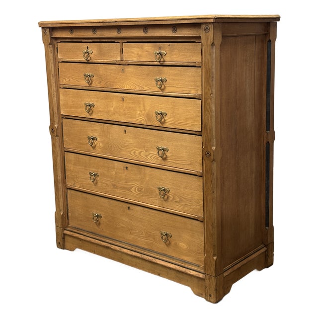 19th Century English Oak Chest of Drawers For Sale