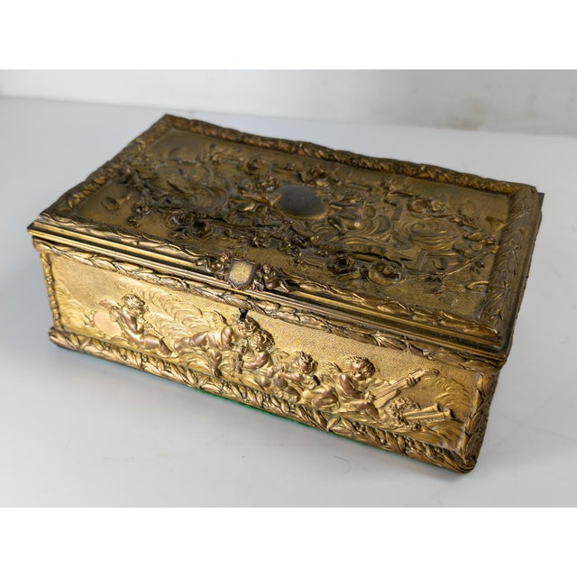 French 19th Century French Gilt Bronze Neoclassical Dresser or Jewelry Box For Sale - Image 3 of 14