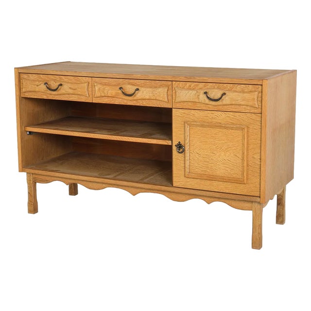 Style of Kjaernulf Danish Oak Cabinet C. 1970s For Sale
